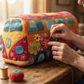 Petalvana | Orange Blossom Camper Van Quilted Duffle