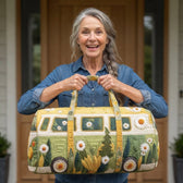 Meadowvana | Green Meadow Camper Van Quilted Duffle