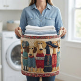 Cheerful Whiskers Laundry Basket
