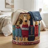 Cheerful Whiskers Laundry Basket