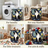 Elegant Feline Laundry Basket