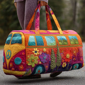 Petalvana | Orange Blossom Camper Van Quilted Duffle