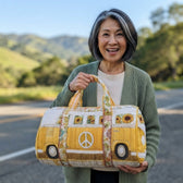 Sunvana | Yellow Sunflower Camper Van Quilted Duffle