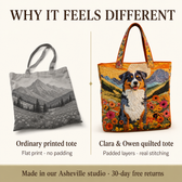Mountain Meadow | Aussie Shepherd Quilted Tote