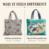 Felicity | Turtles & Seashells Quilted Tote