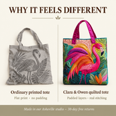 Brianna | Rainbow Flamingo Quilted Tote
