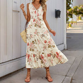 Sleeveless Floral Maxi Dress