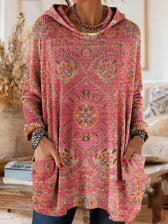 Lizzy | Retro Print Hooded Tunic