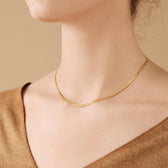Herringbone Necklace in gold