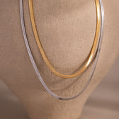 Herringbone Necklace worn