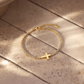 Classic Cross Tennis Bracelet