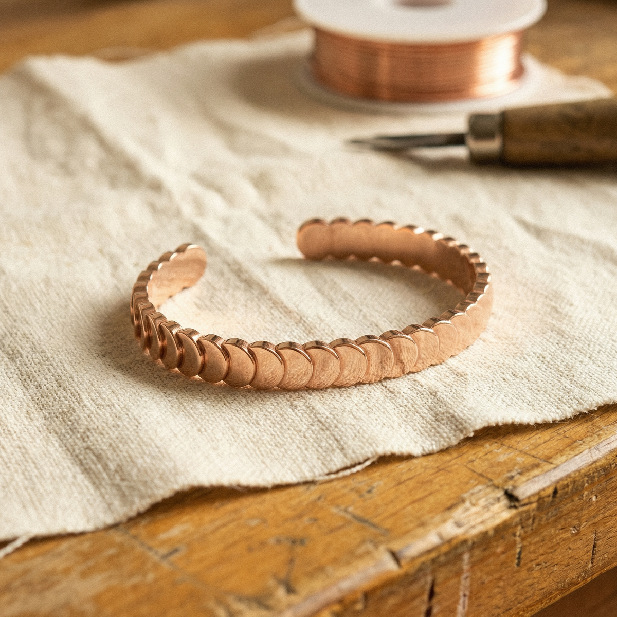 Copper Wave Bracelet