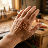Handcrafted Copper Spiral Flow