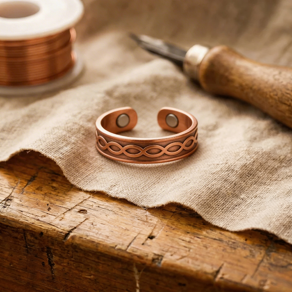 Elegant Copper Char Ring