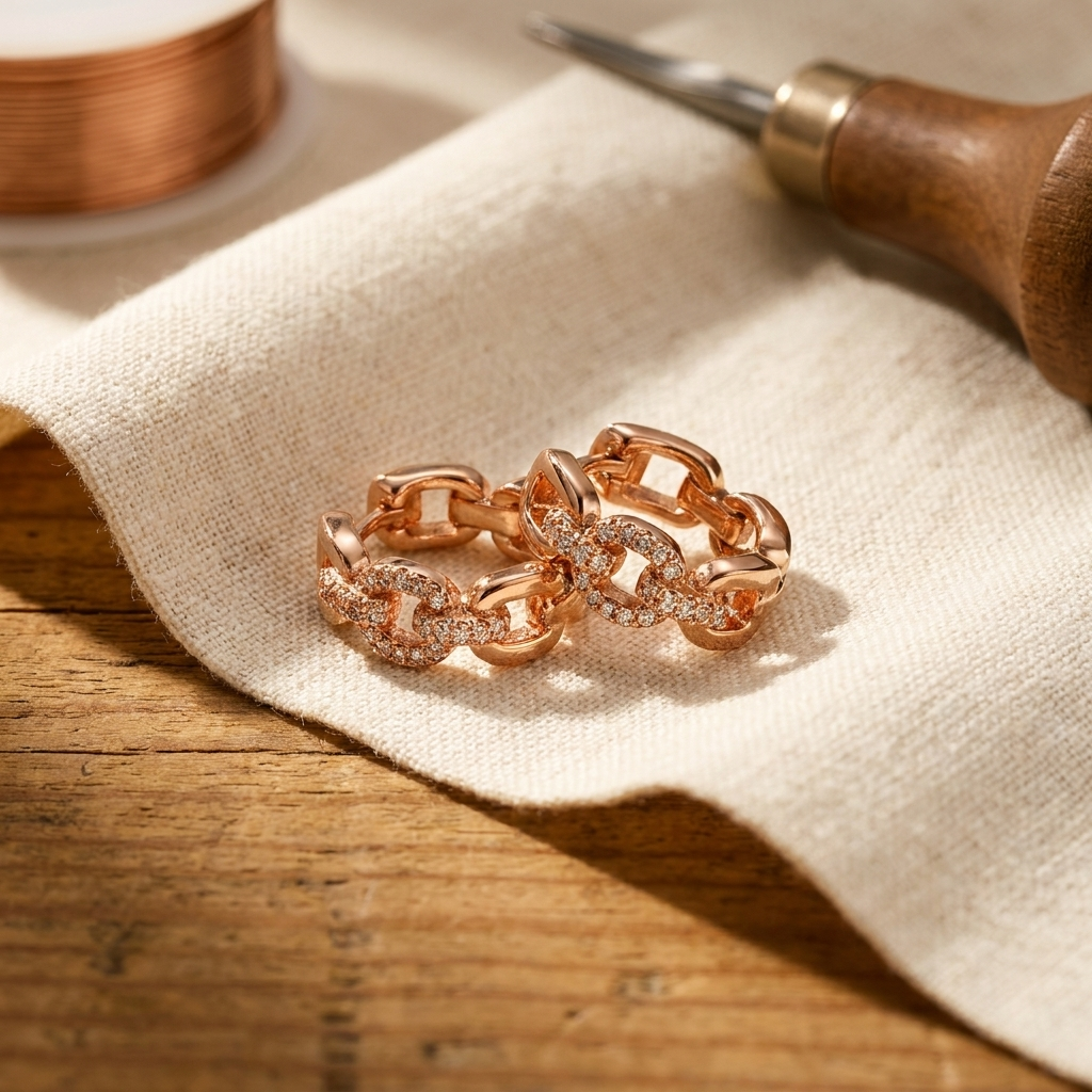 Copper Tor Earrings