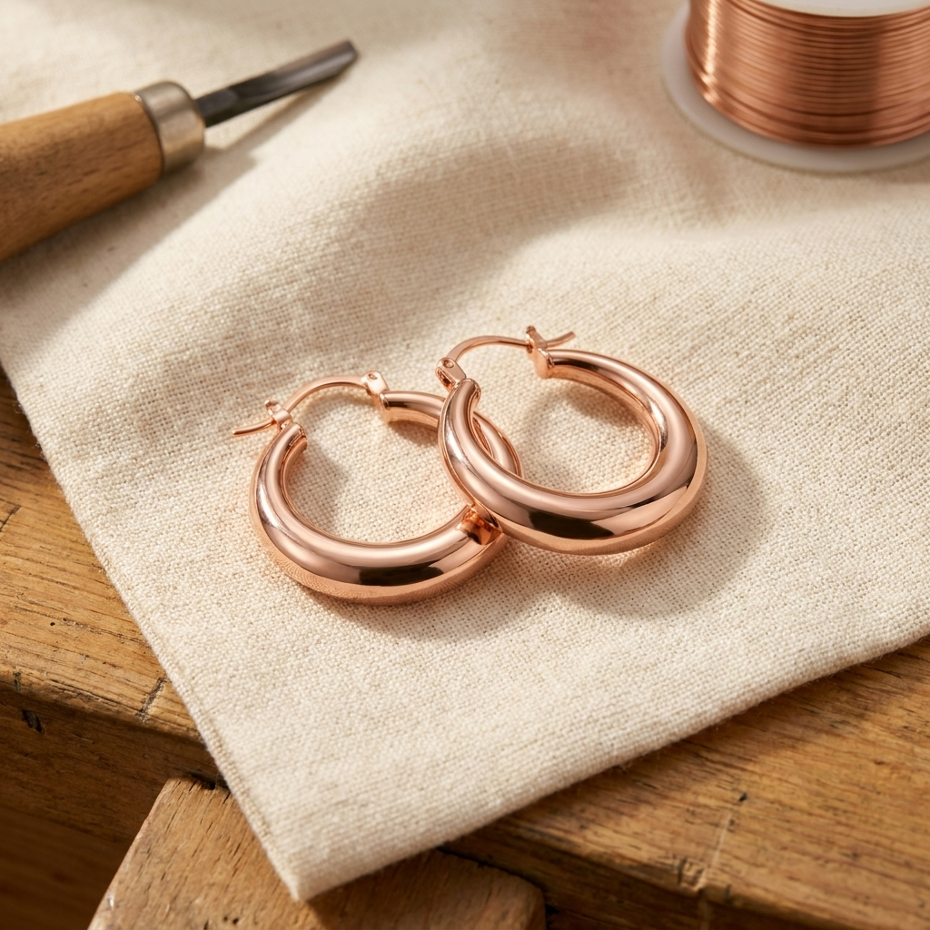 Marl Copper Earrings