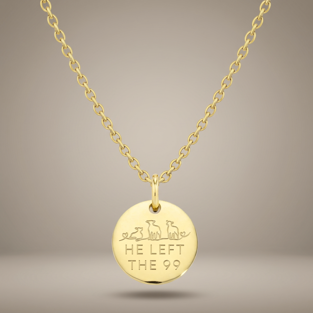 'He Left The 99' Necklace in Gold, Silver & Rose Gold