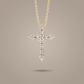 Byzantine Faith Cross Pendant Necklace