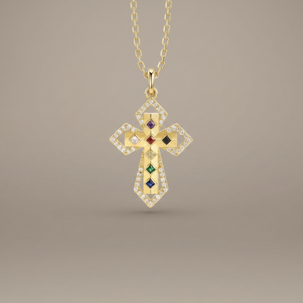 Divine Spectrum Cross Necklace
