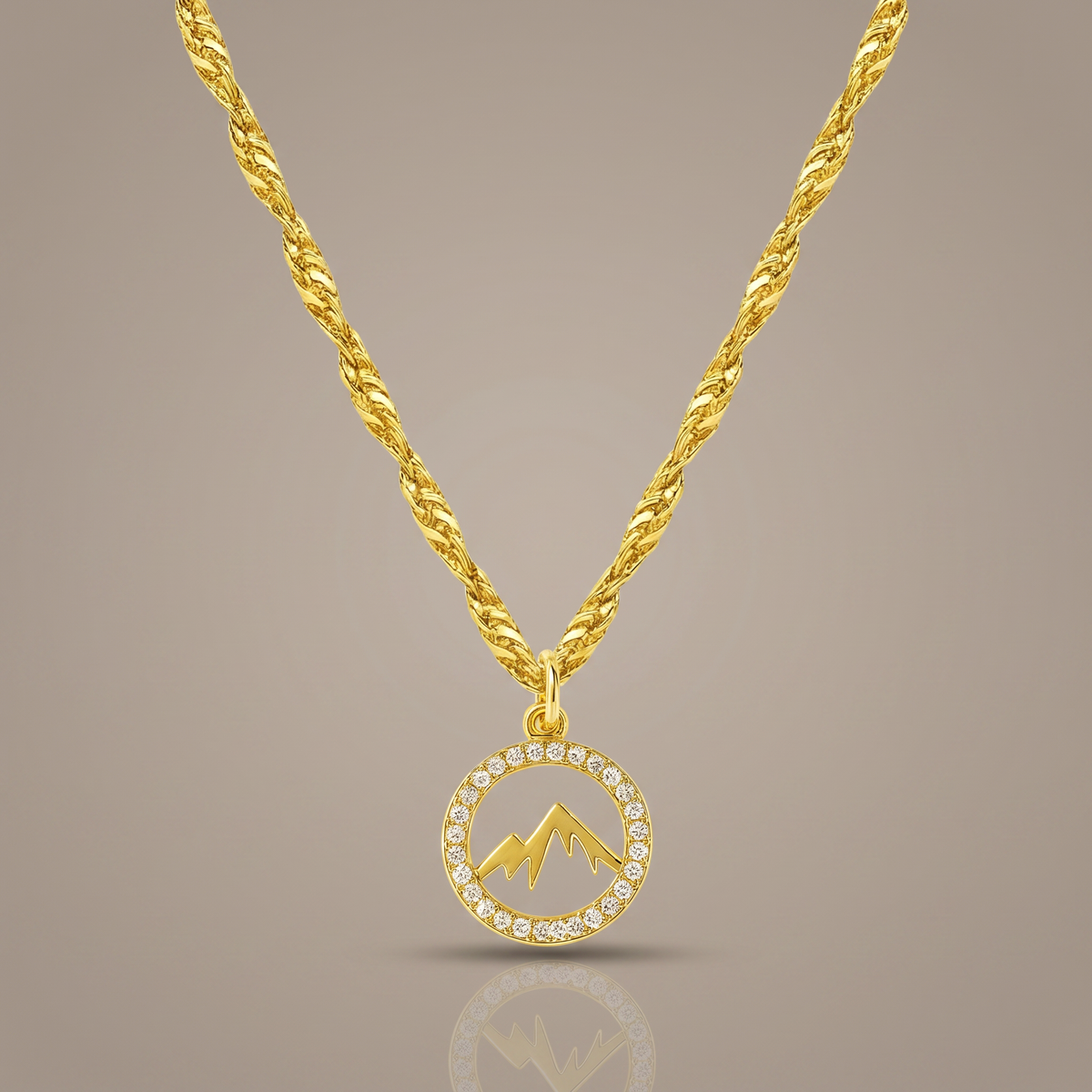 Faith Moves Mountains Necklace in Gold and Silver