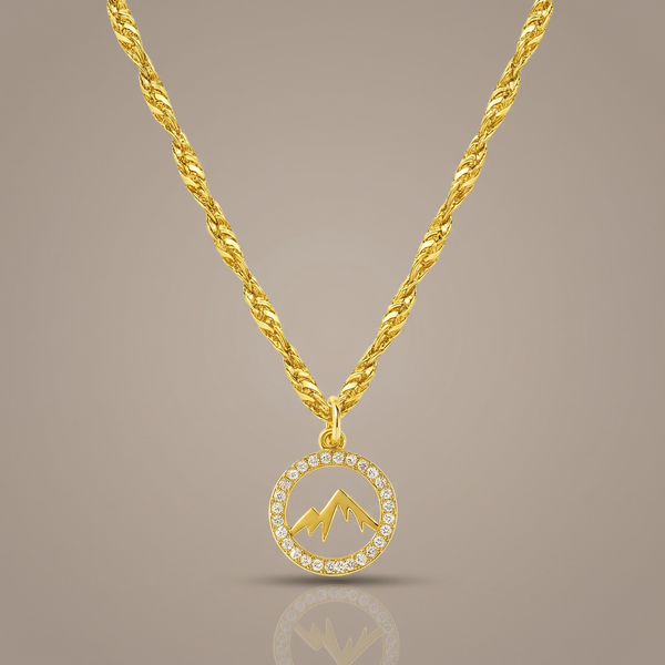 Faith Moves Mountains Necklace in Gold and Silver