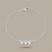 Sacred Hearts of the Holy Family Bracelet in Sterling Silver