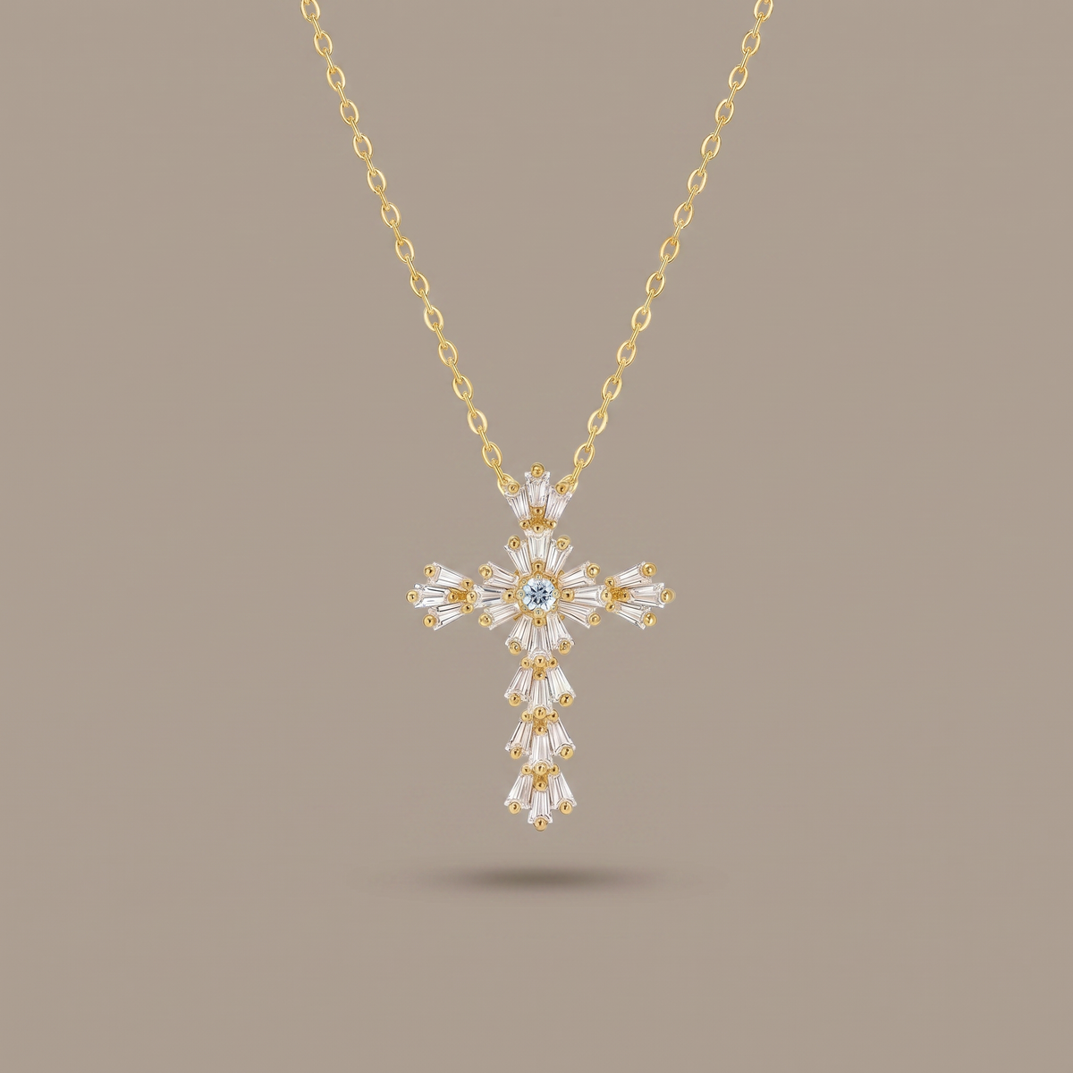 Radiant Cross Necklace