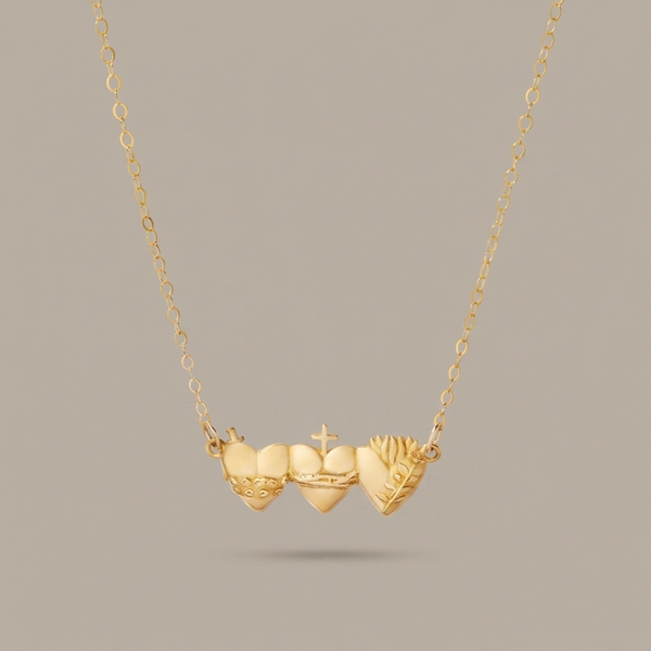 Sacred Hearts of the Holy Family Necklace