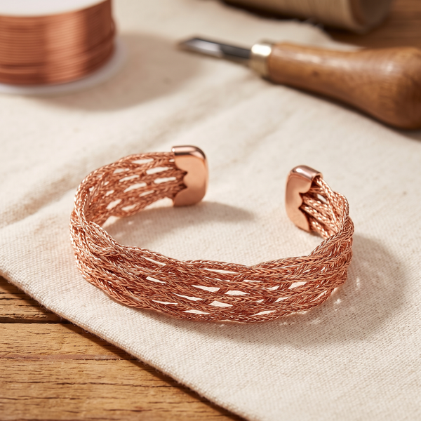 Copper Bracelet with Elk Design