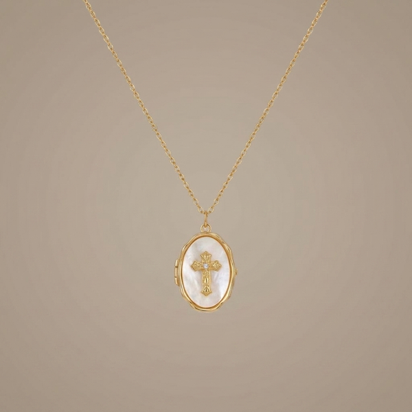 Cross Locket Necklace
