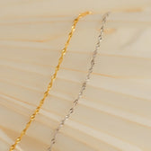 Minimalist Twist Bracelet close up
