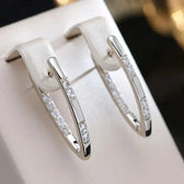 Elegant Earrings with Zirconia Stones