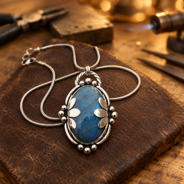 Vintage Blue Stone Necklace