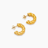 Chunky Twist Earrings worn