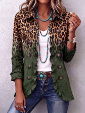 Elspeth™ | Leopard-Ombre-Ruffle Blazer
