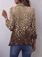 Navara™ | Leopard Print Ruffle Blazer
