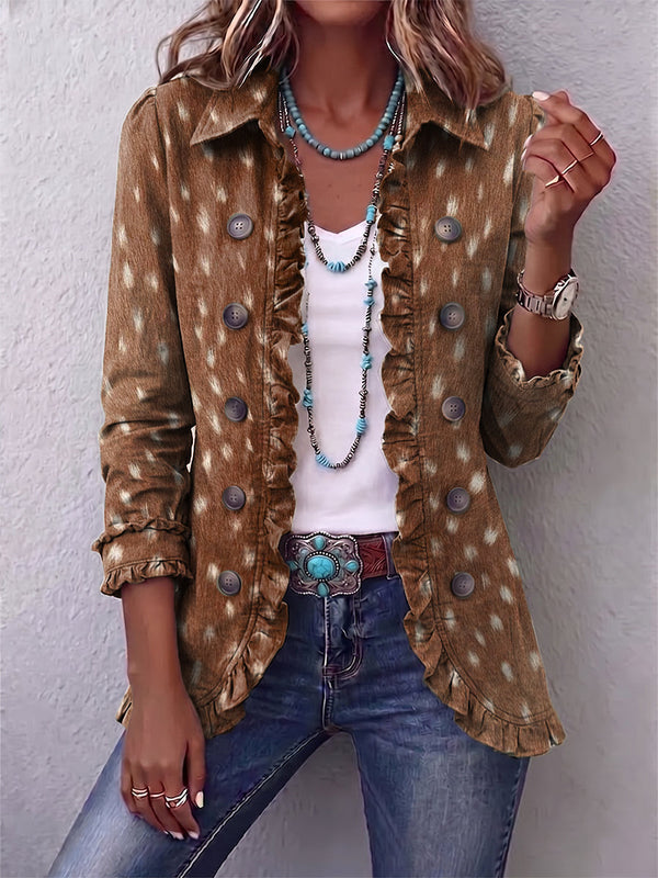 Nolinda™ | Bohemian Tier Print Ruffle Jacket