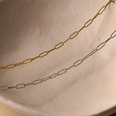 Paperclip Chain Necklace worn