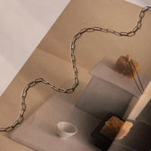 Paperclip Chain Necklace close up