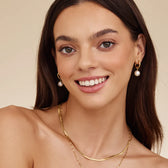 Pearl Drop Earrings worn