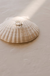 Sacred Hearts of the Holy Family Ring in Sterling Silver